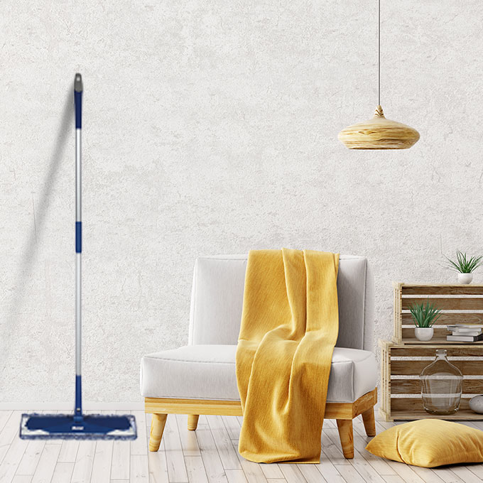 <p>Use a microfiber mop to dust your floors. Using a floor mop will gently remove the initial layer of dust and debris on floors. Vacuums are ok, but all the extra weight and tools can scuff or damage a floor. If using a vacuum, avoid using the beater bar and use a bare floor attachment/setting.</p><br/>